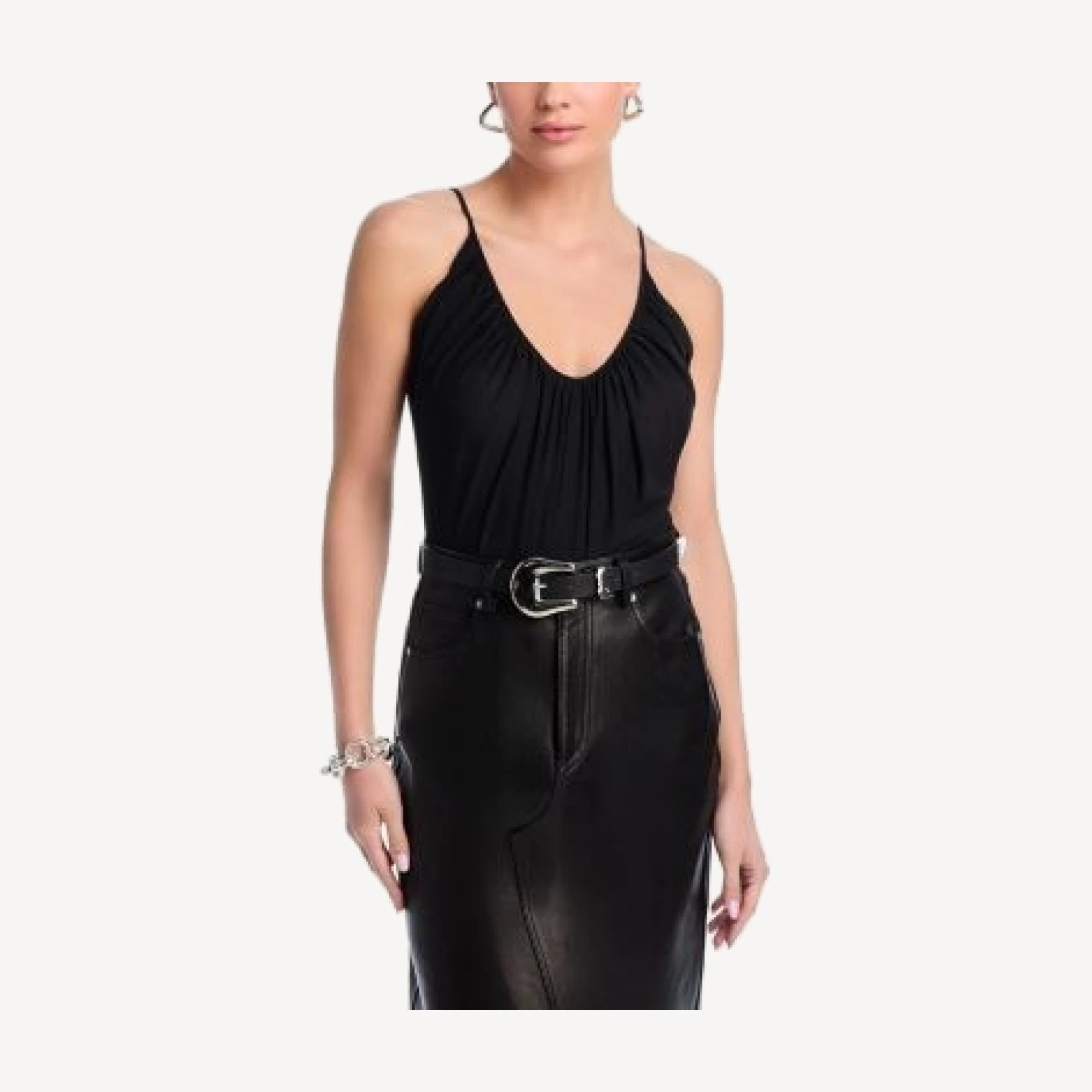 L'Agence Gelina Ruched Bodysuit