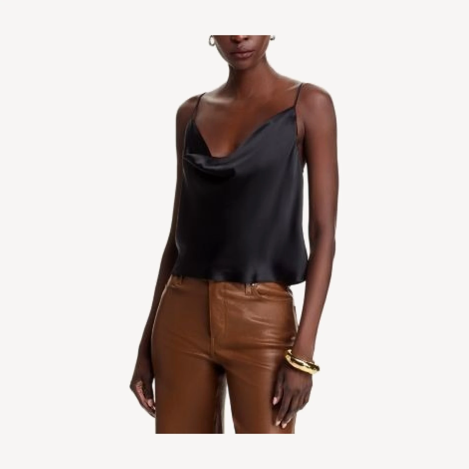L'Agence Calista Silk Cowl Neck Camisole