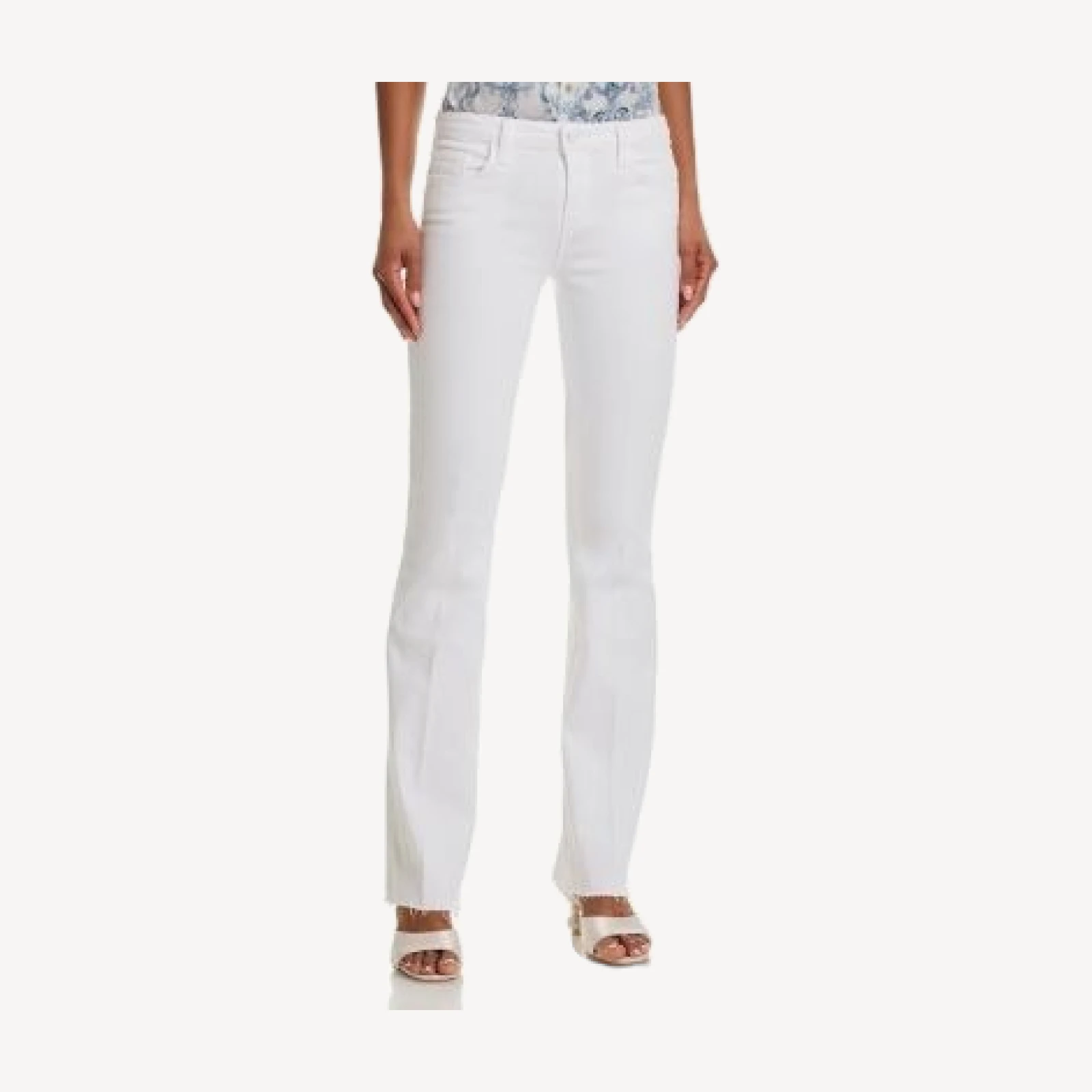 L'Agence Sneeki Straight Leg Jeans in Blanc