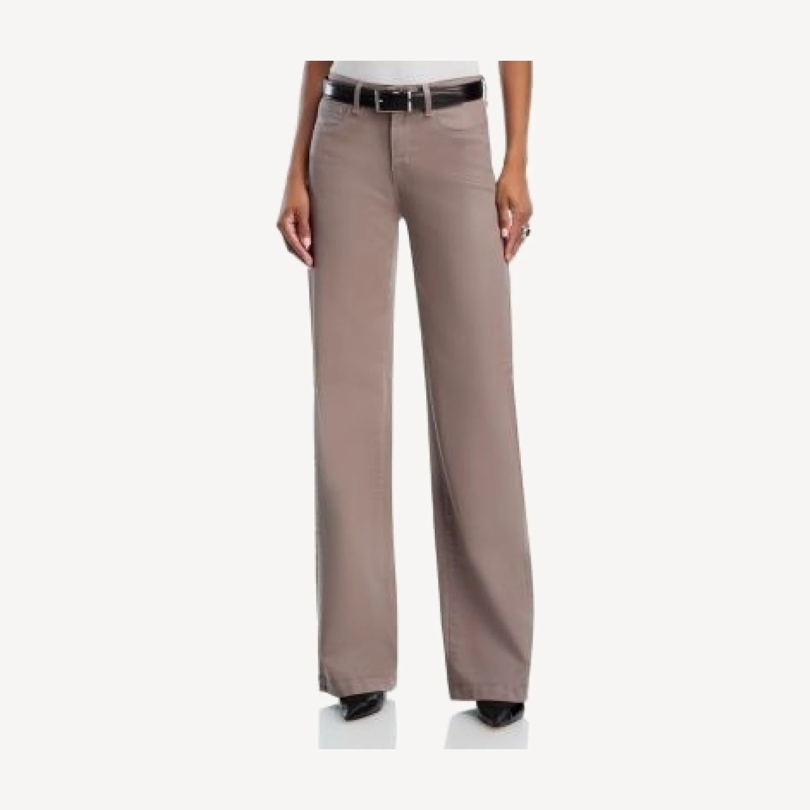L'Agence Clayton High Rise Wide Leg Jeans in Driftwood
