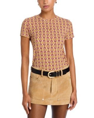 L'Agence Ressi Horse Bit Print Tee
