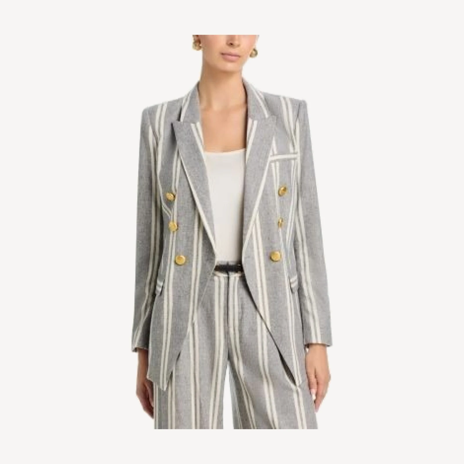 L'Agence Kendi Long Double Breasted Blazer