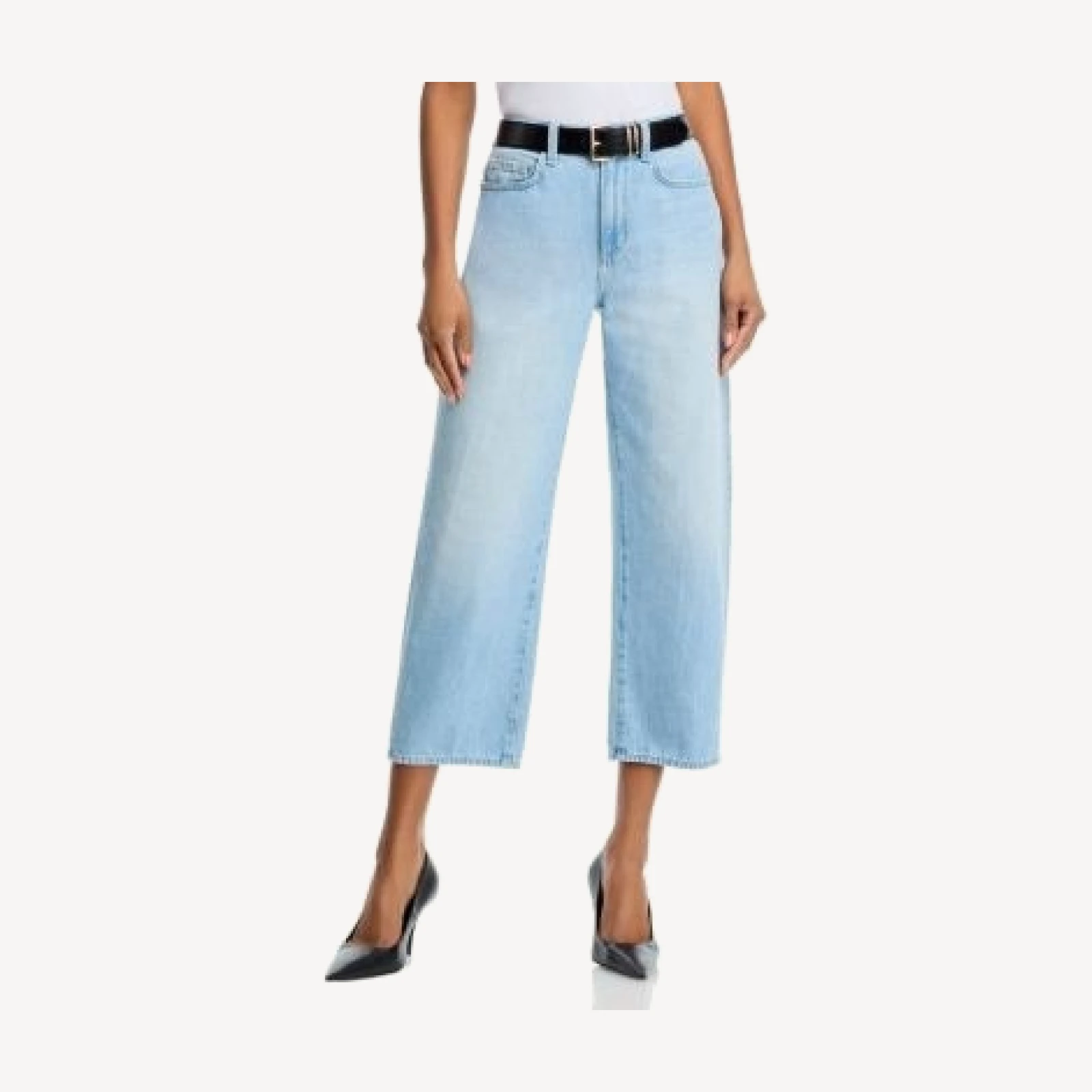 L'Agence Mallis High Rise Bow Leg Jeans in Brea