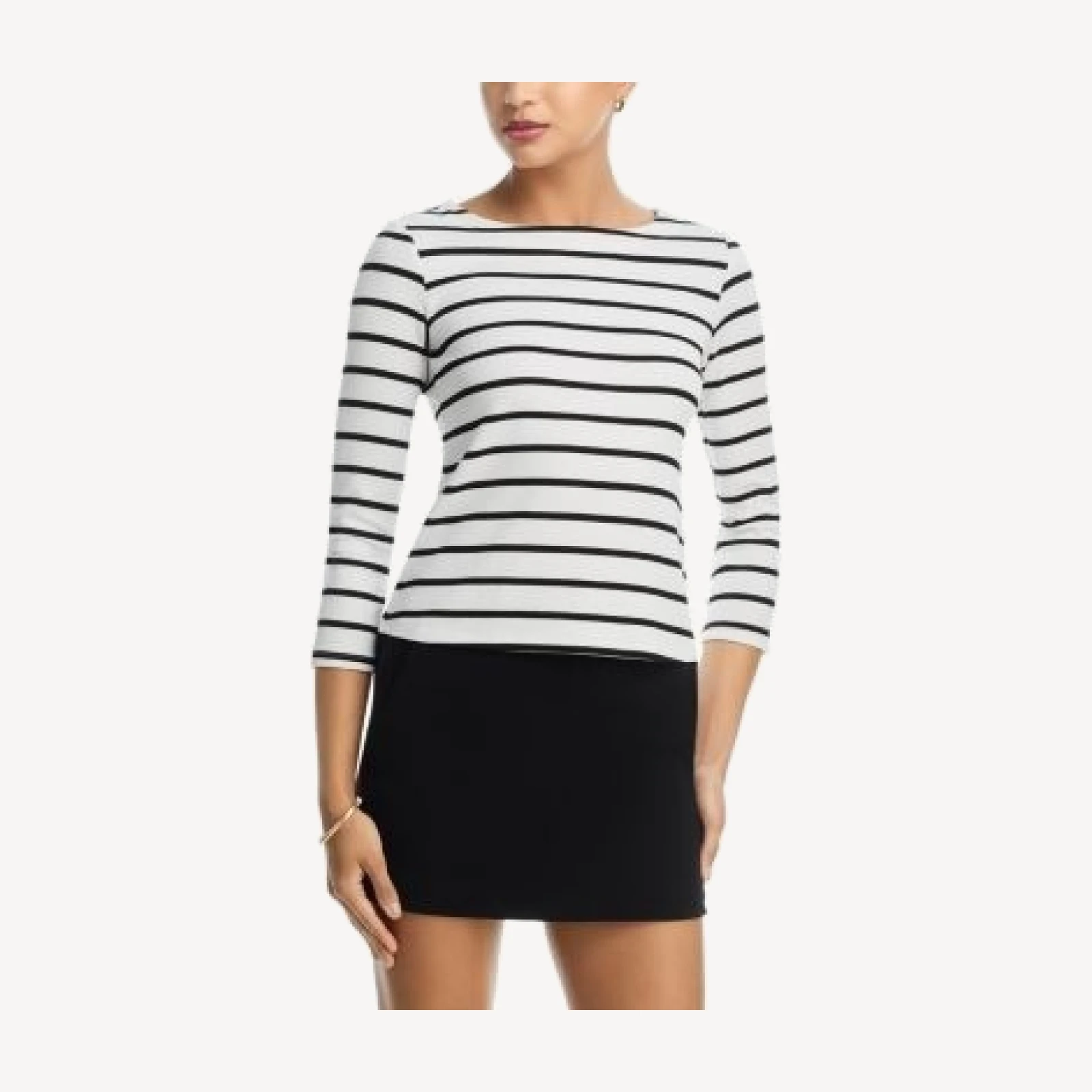 L'Agence Lucille Stripe Boatneck Shirt