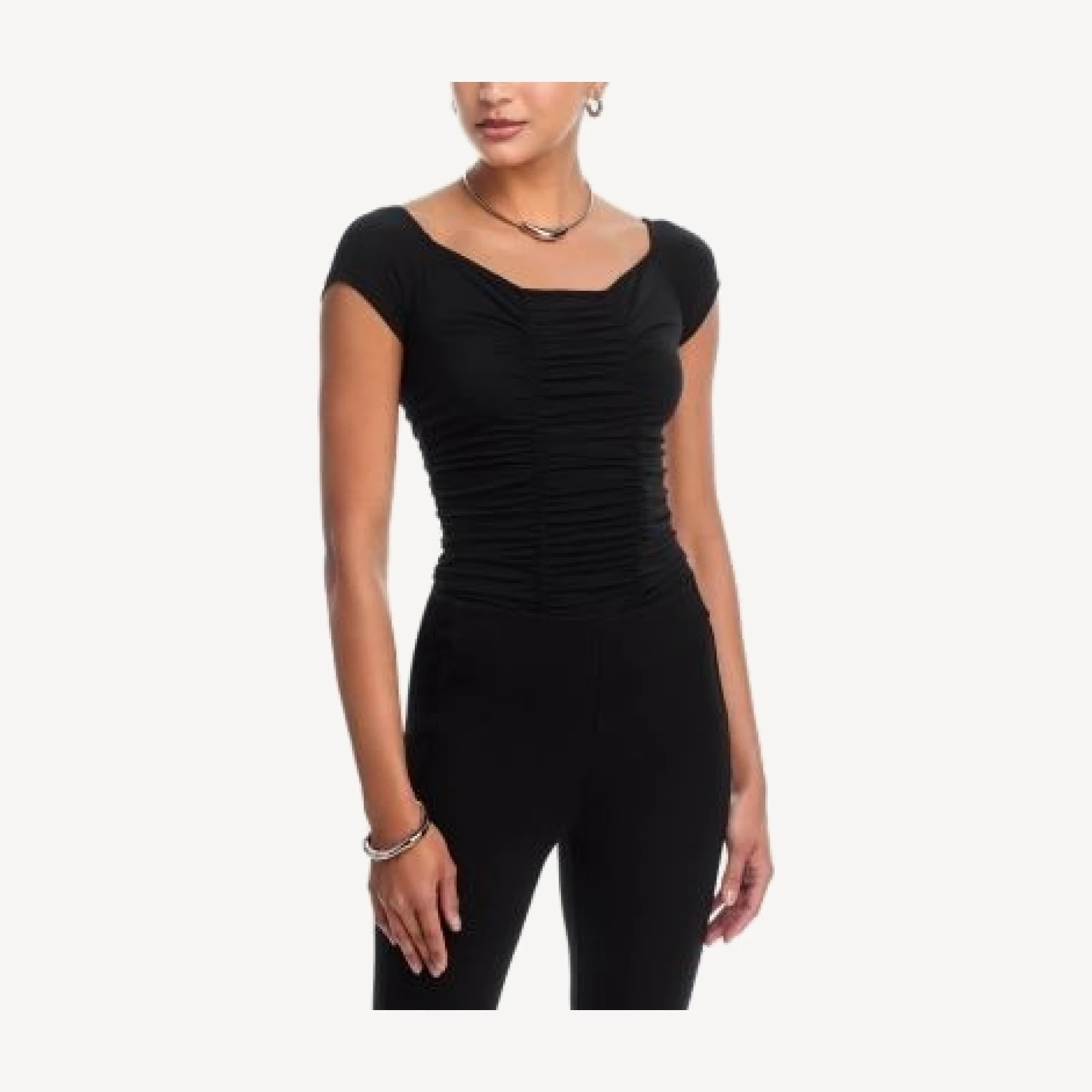 L'Agence Baliegh Off Shoulder Ruched Bodysuit