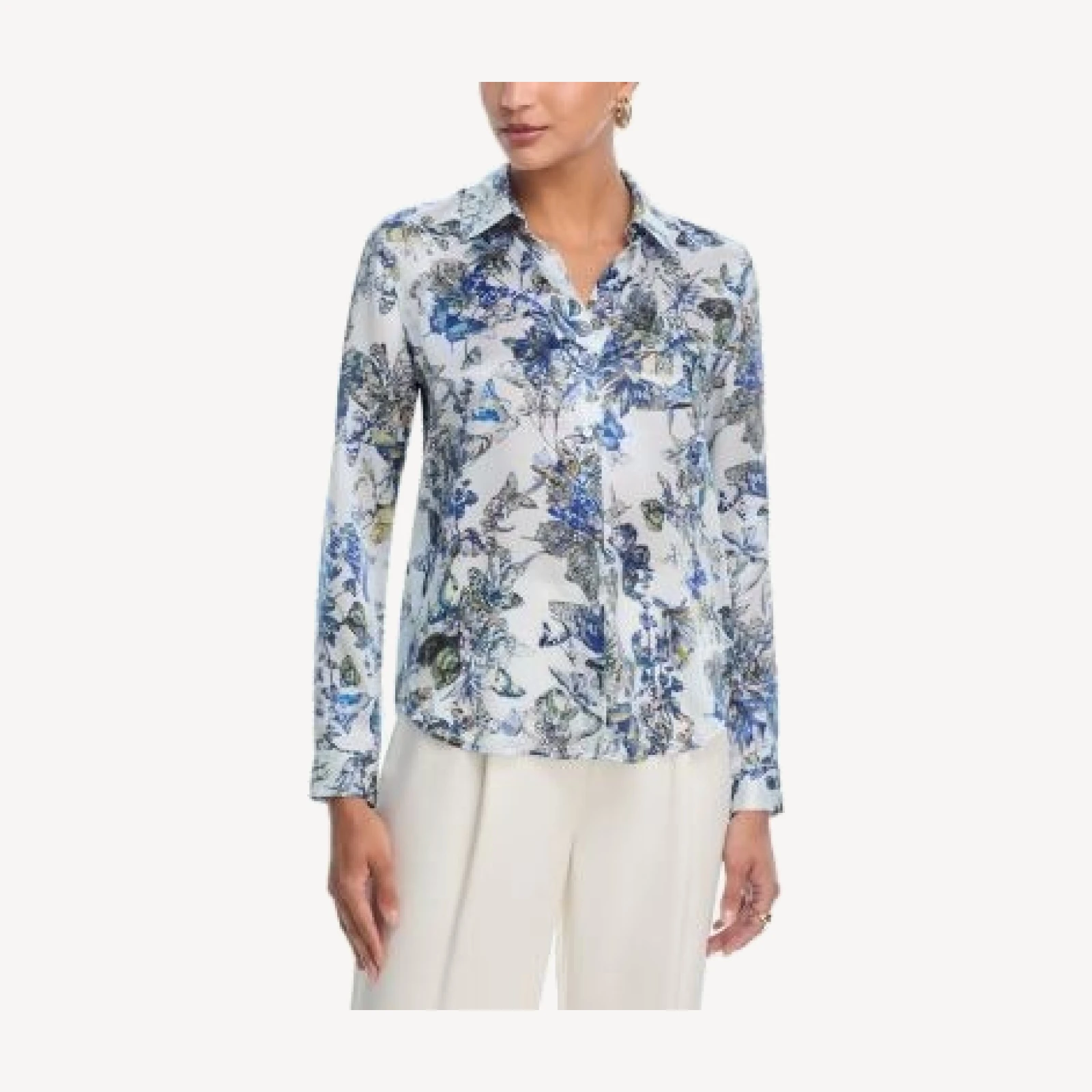 L'Agence Tyler Printed Silk Blouse