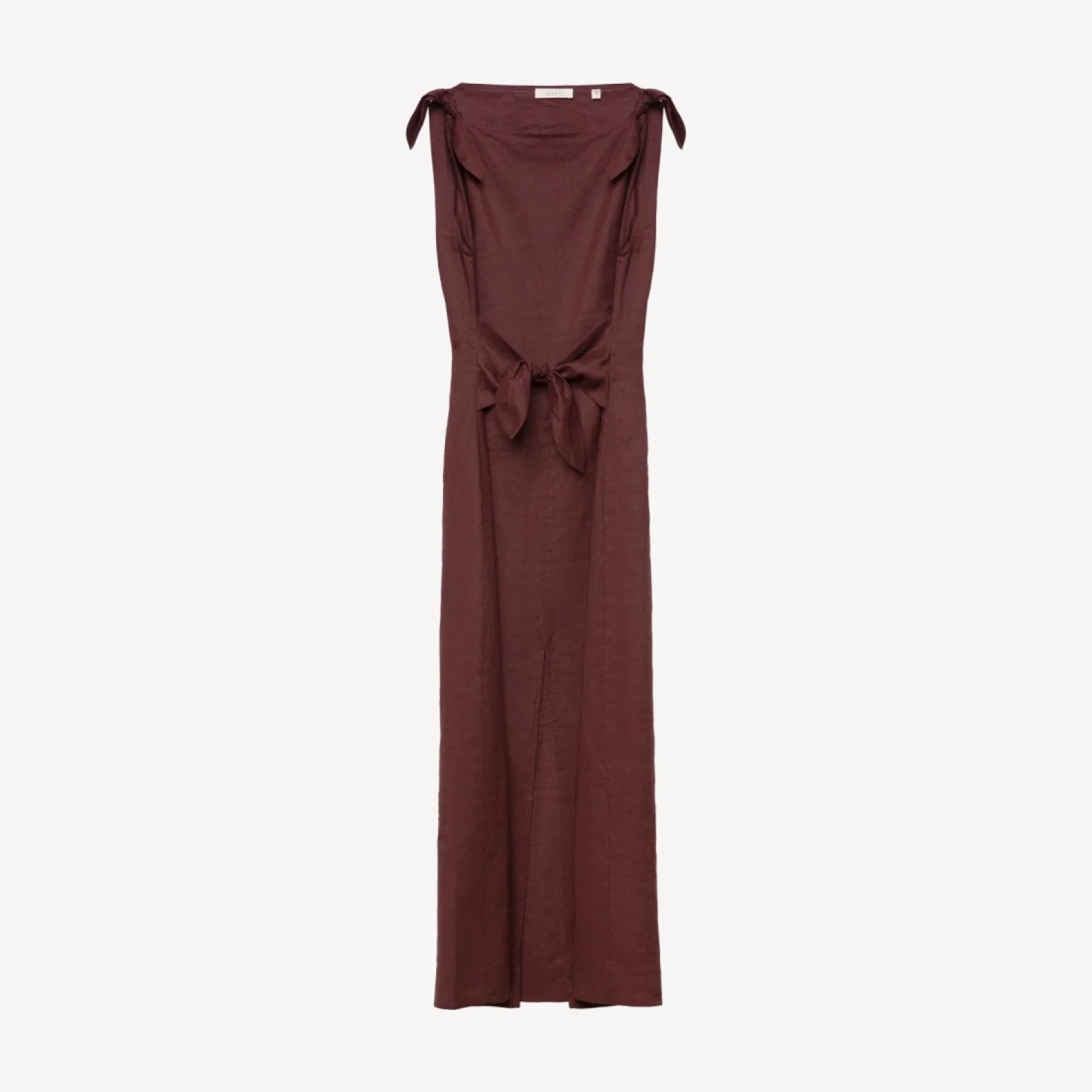 AMORETTE RAMIE DRESS -- ANTIQUE MAHOGANY