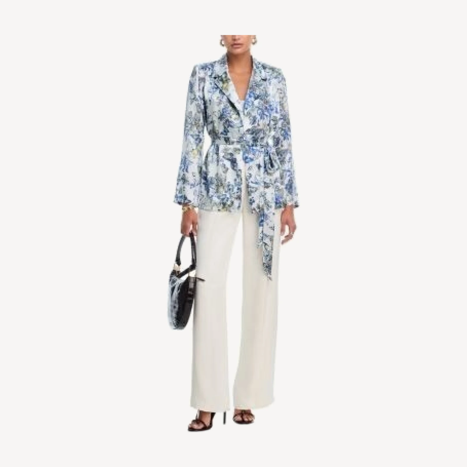 L'Agence Ciara Silk Robe Top