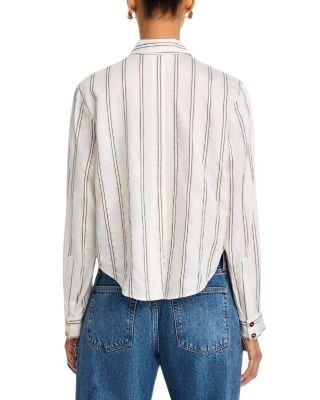 L'Agence Cosette Crop Hi Low Shirt