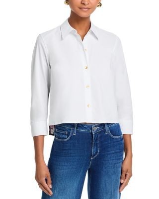 L'Agence Fawn Scarf Print Top
