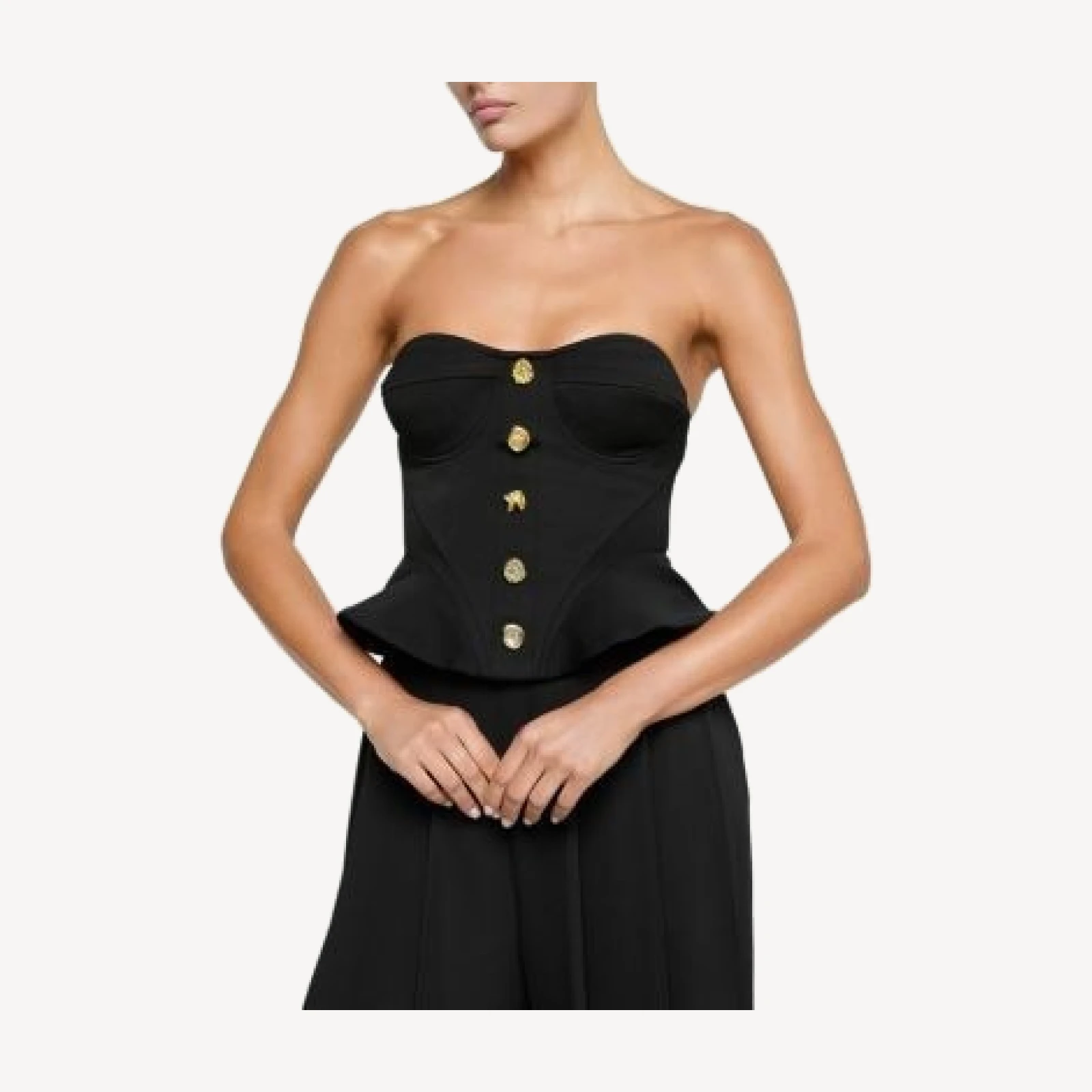 L'Agence Anna Structured Peplum Corset Top