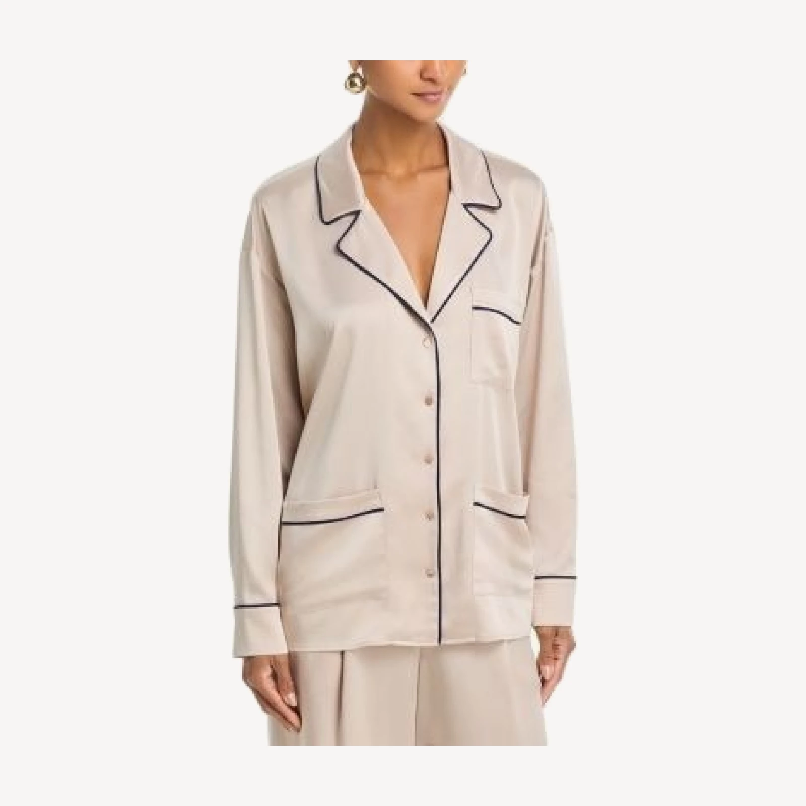 L'Agence Mara Lapel Relaxed Blouse