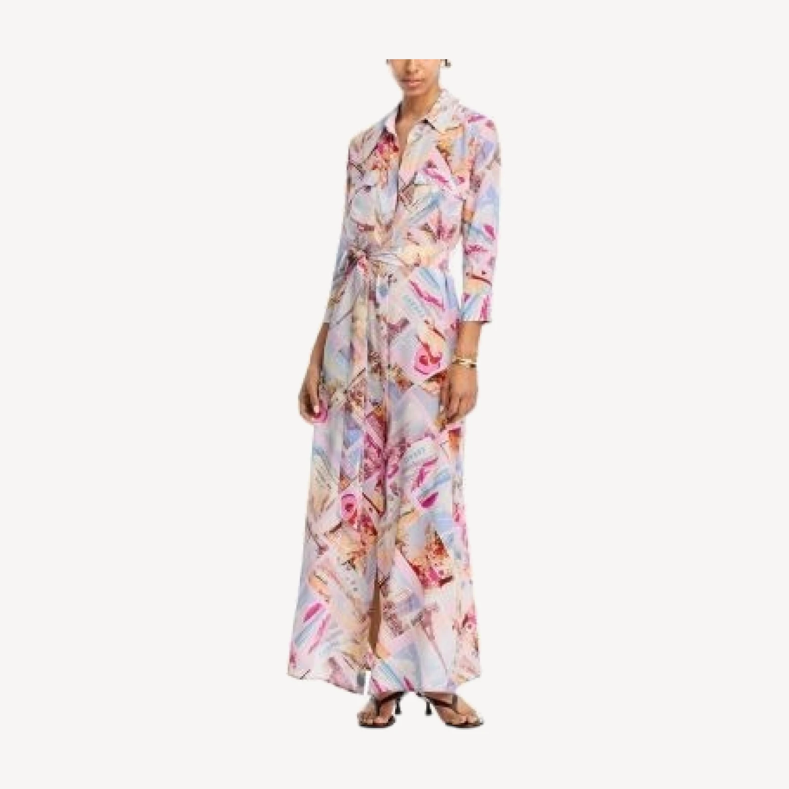 L'Agence Cameron Silk Shirt Dress