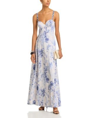 L'Agence Sutton Strap Maxi Dress