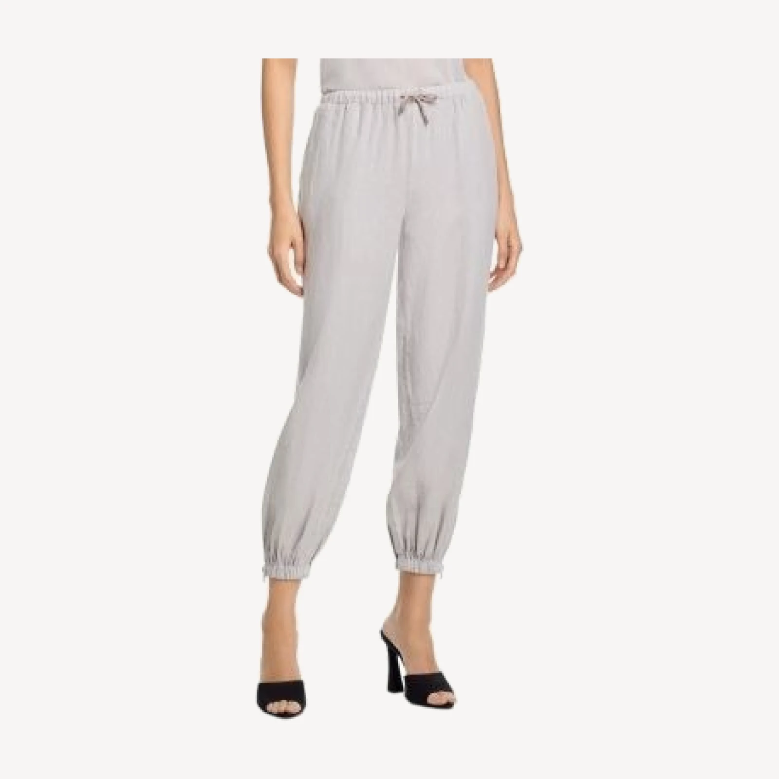 L'Agence Mariko Linen Zip Hem Joggers