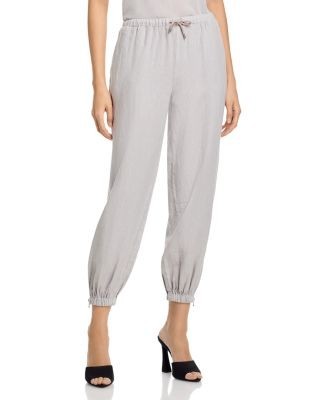 L'Agence Mariko Linen Zip Hem Joggers