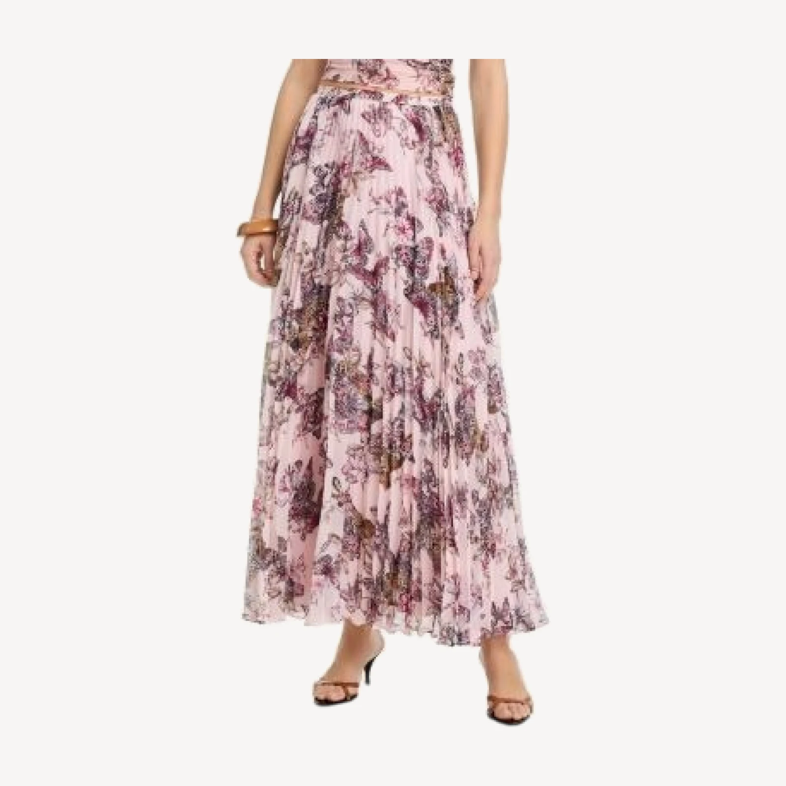 L'Agence Torin Pleated Maxi Skirt
