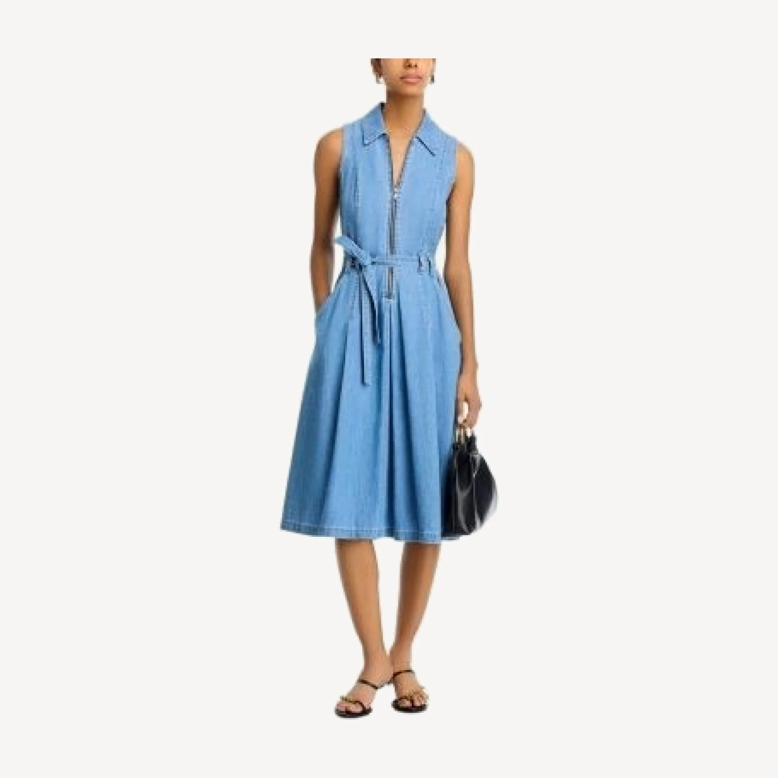 L'Agence Kieran Belted Shirt Dress