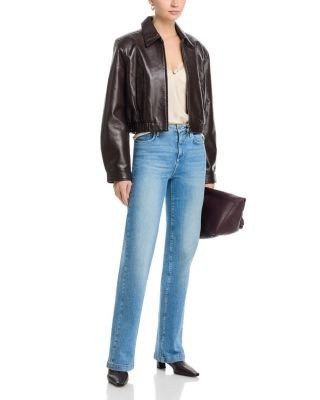 L'Agence Clayton High Rise Wide Leg Jeans in Calabasas