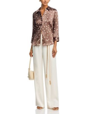 L'Agence Dani Silk Three Quarter Sleeve Blouse