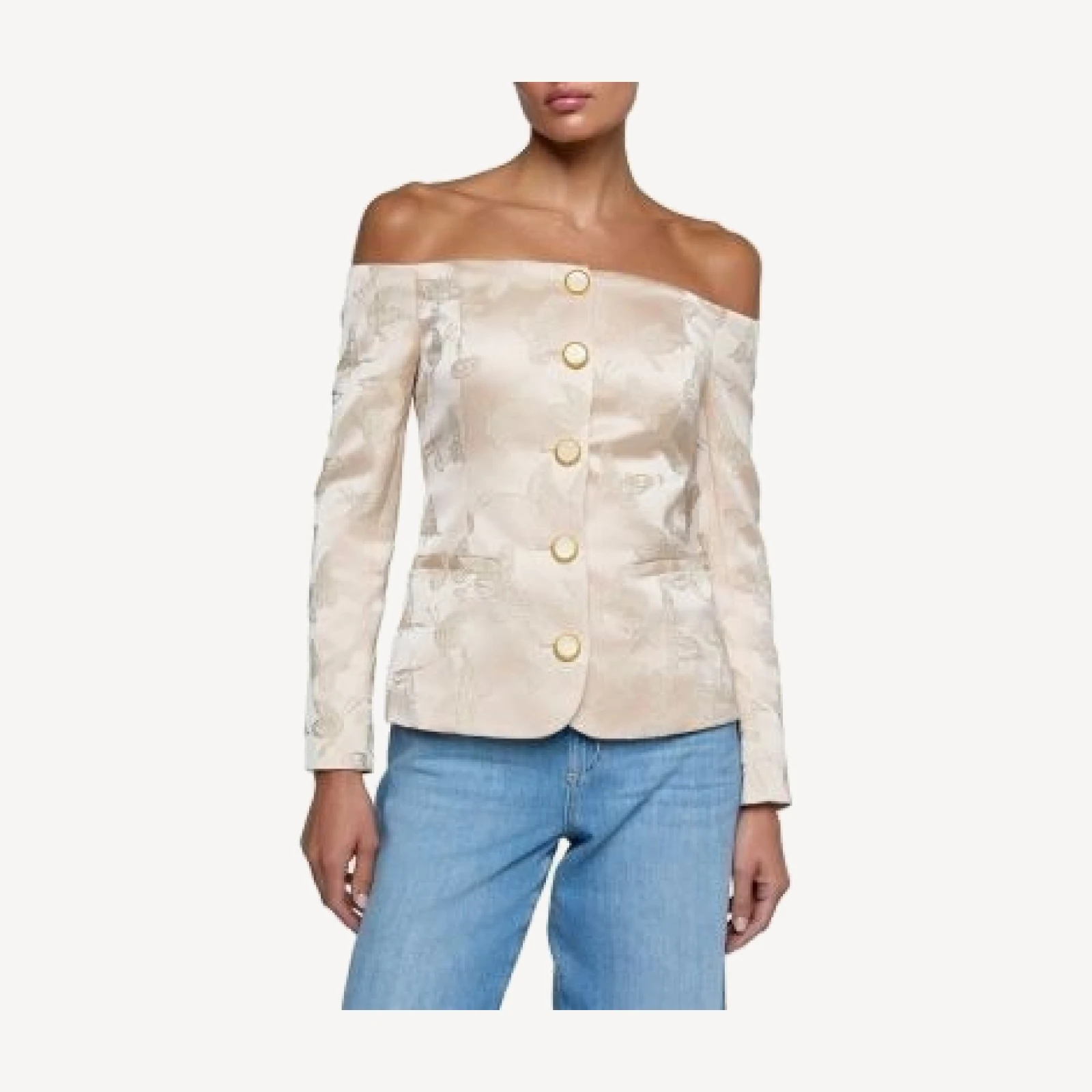 L'Agence Alice Off-the-Shoulder Blazer