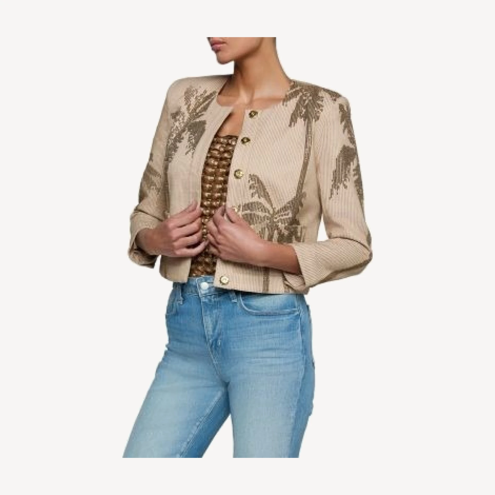 L'Agence Lian Collarless Jacket