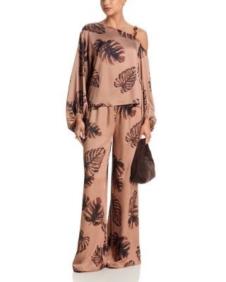 L'Agence Asami Chain One Shoulder Blouse