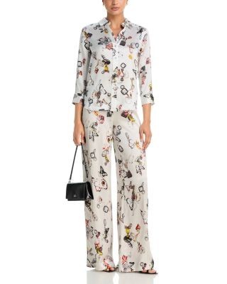 L'Agence Dani Butterfly 3/4 Sleeve Blouse