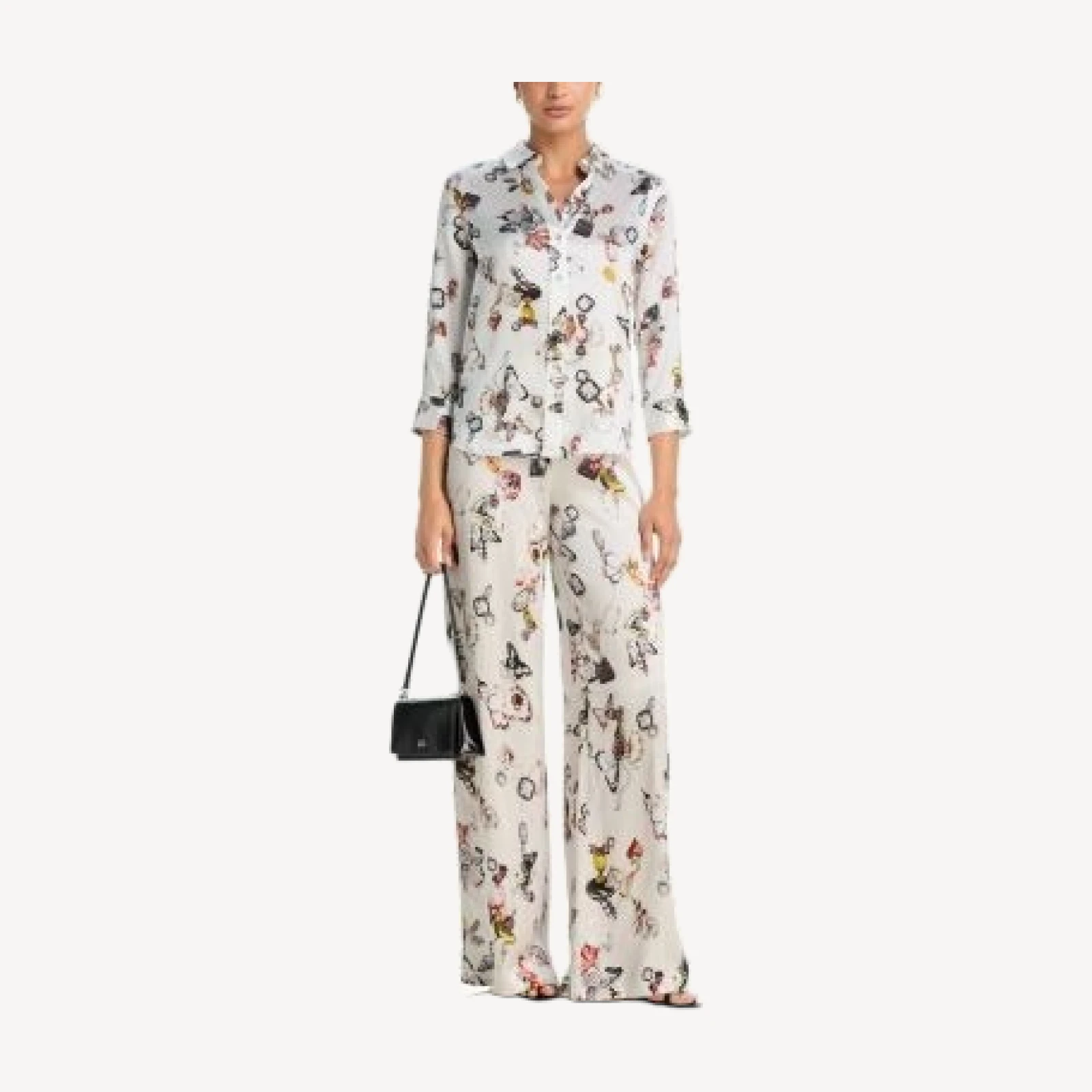 L'Agence Dani Butterfly 3/4 Sleeve Blouse