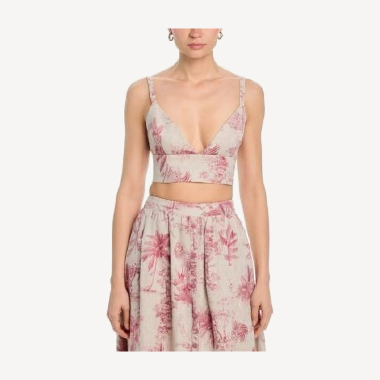 L'Agence Kaori Linen Bralette Top