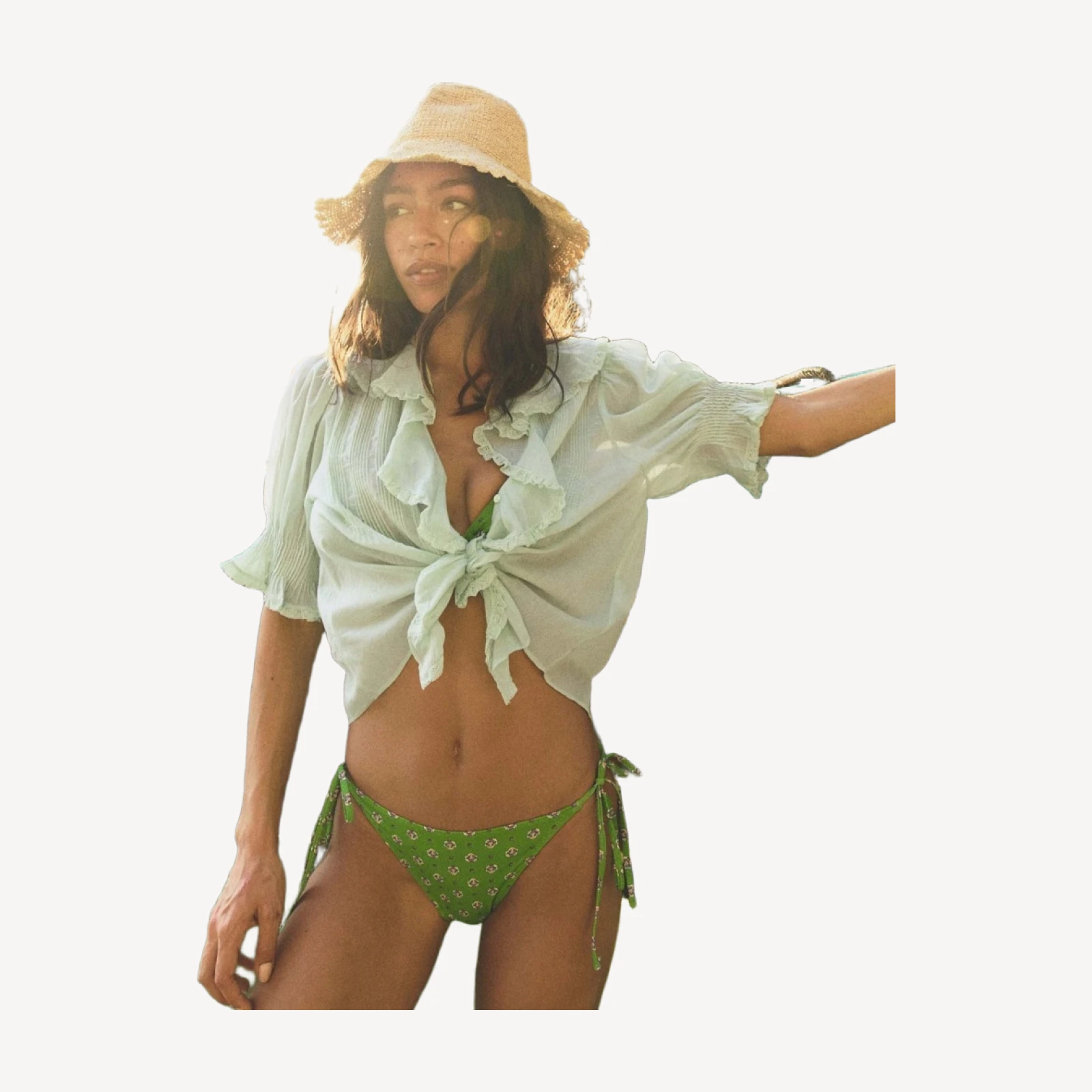 HENRI TOP -- SEAFOAM