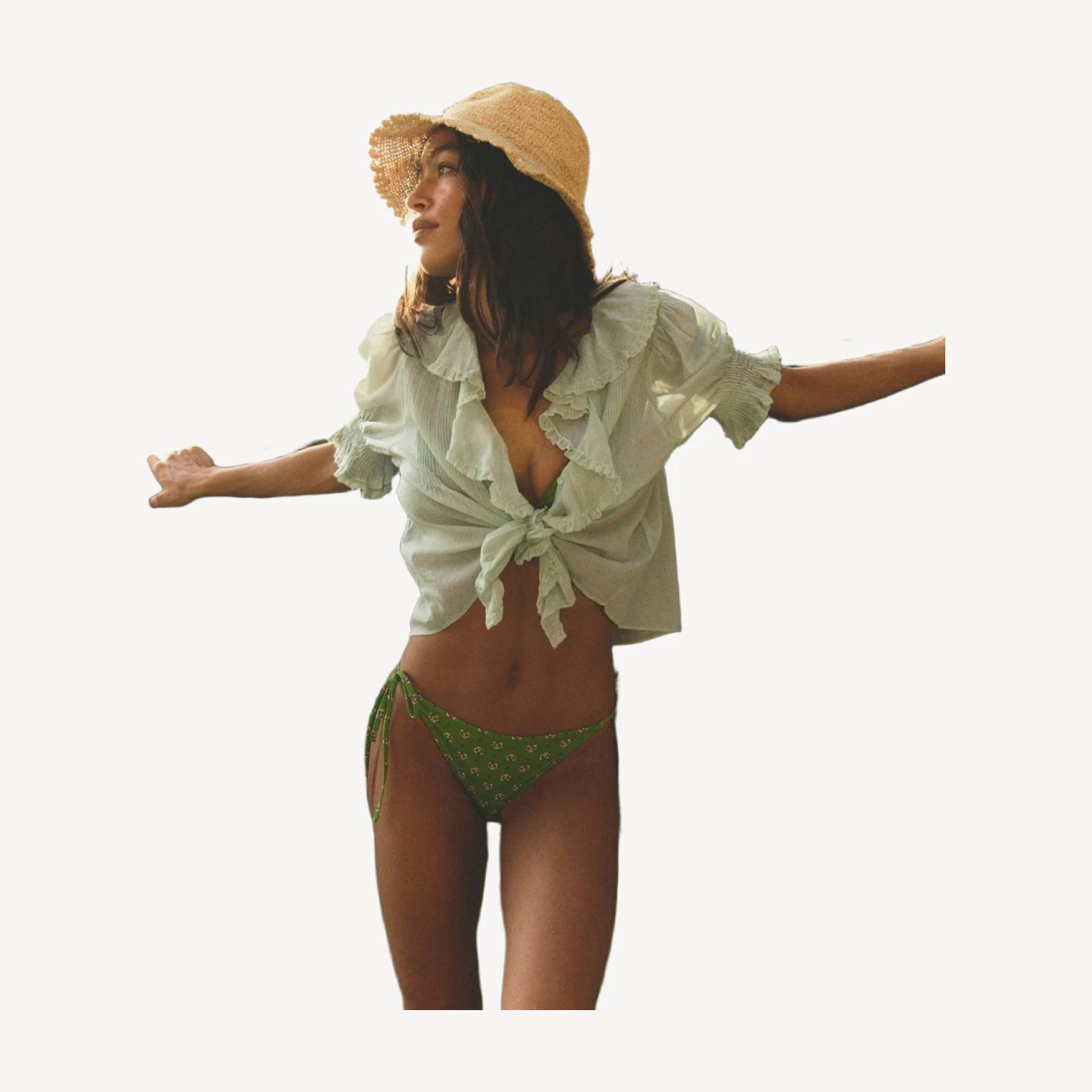 HENRI TOP -- SEAFOAM