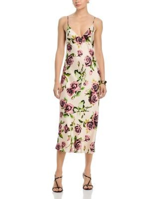 L'Agence Seridie Silk Slip Dress