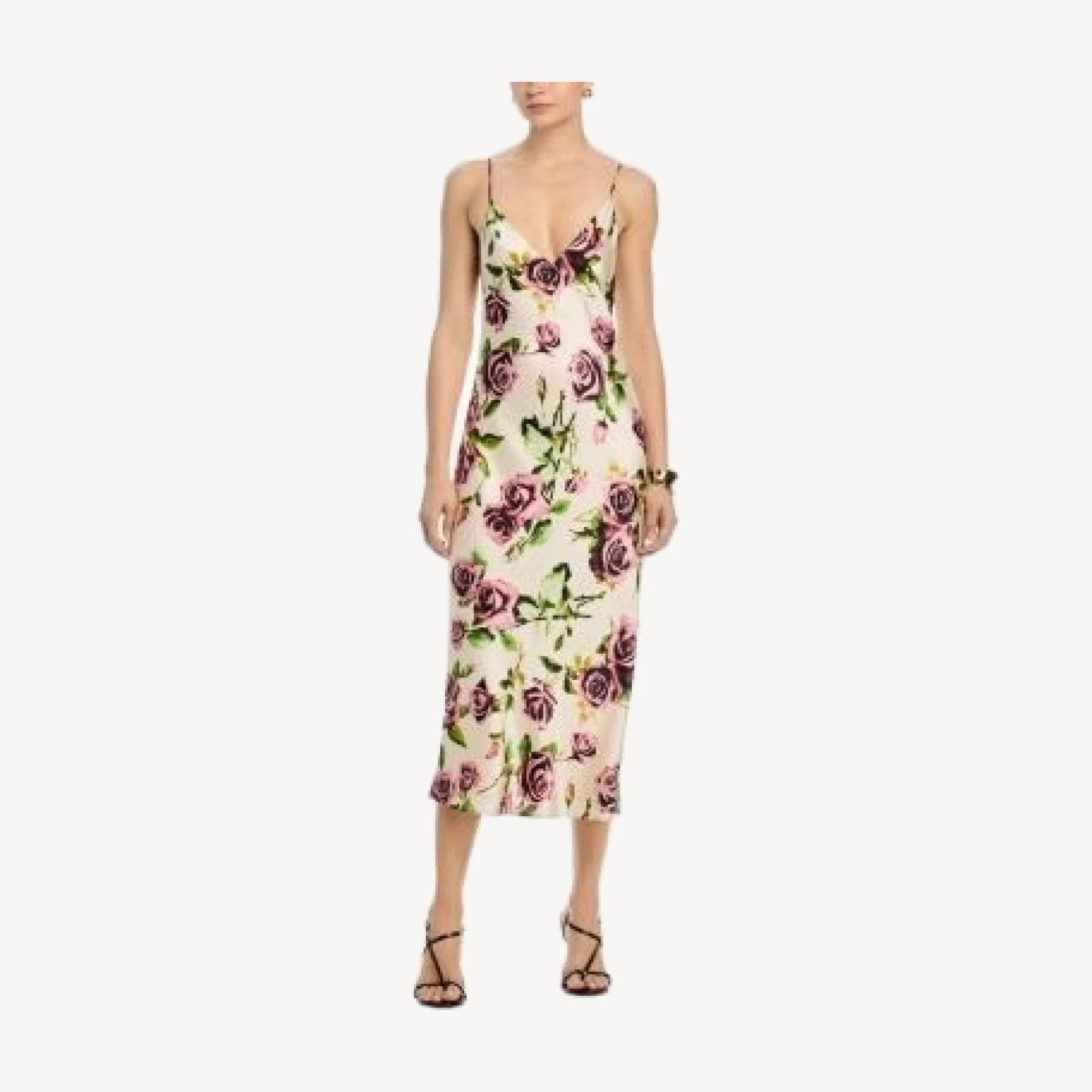 L'Agence Seridie Silk Slip Dress
