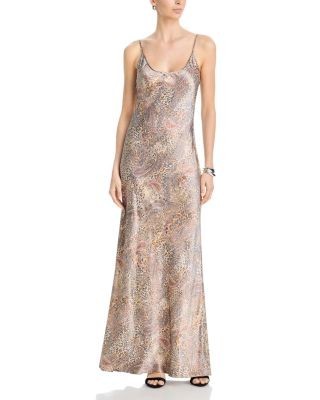 L'Agence Charmaine Silk Scoop Neck Gown