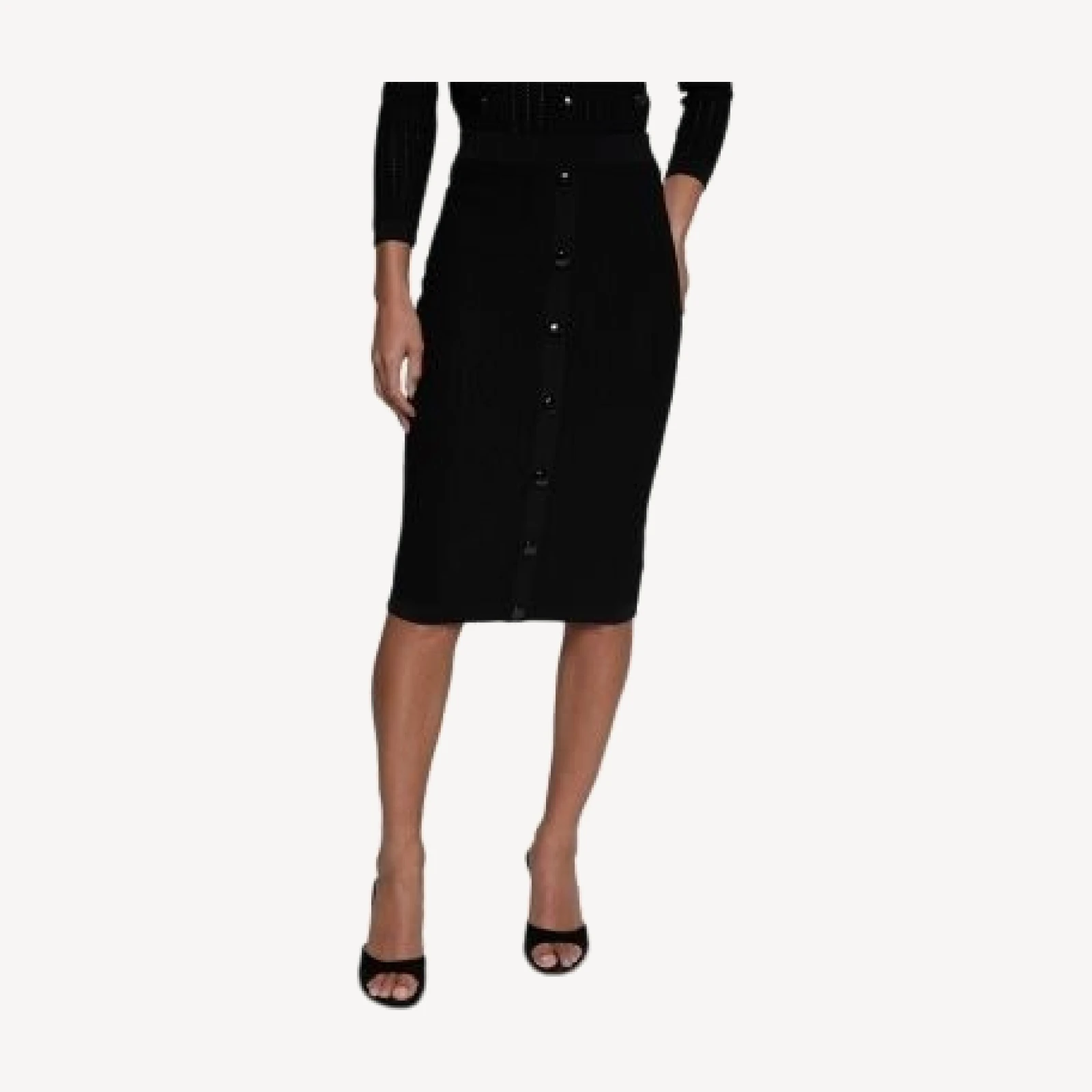 L'Agence Melania Pointelle Knit Skirt