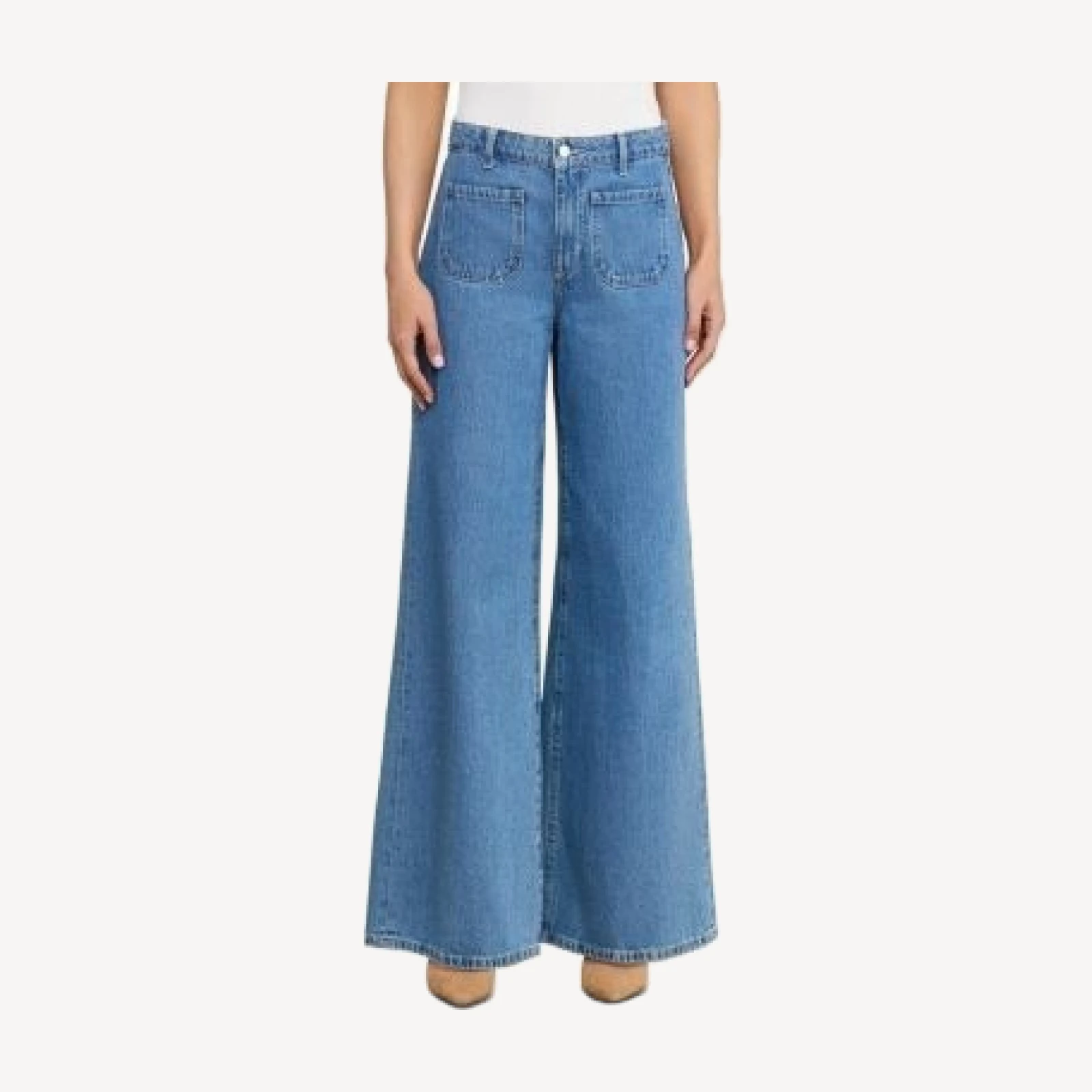 L'Agence Declan High Rise Wide Leg Jeans in Solvera