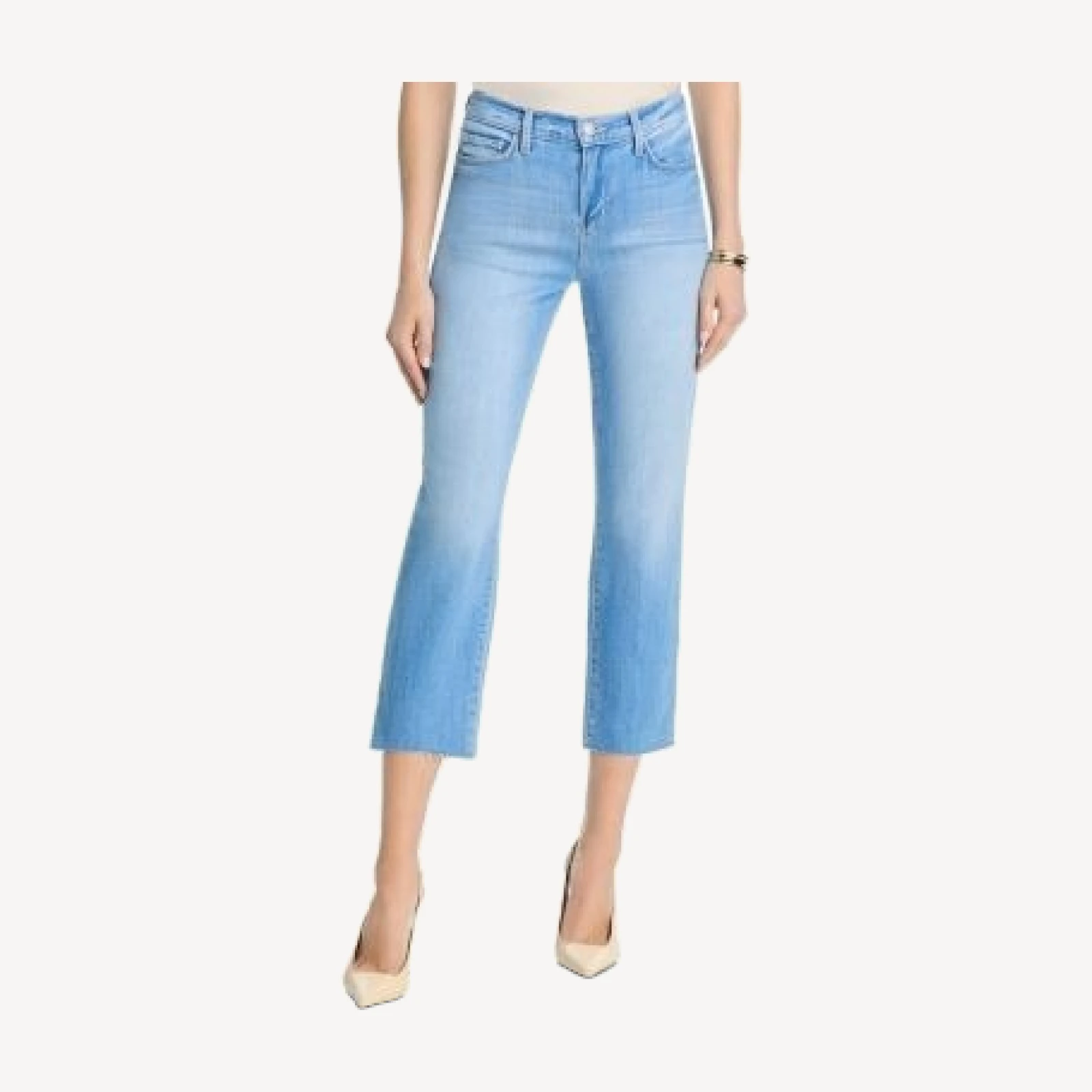 L'Agence Sada High Rise Slim Crop Jeans in Pacific