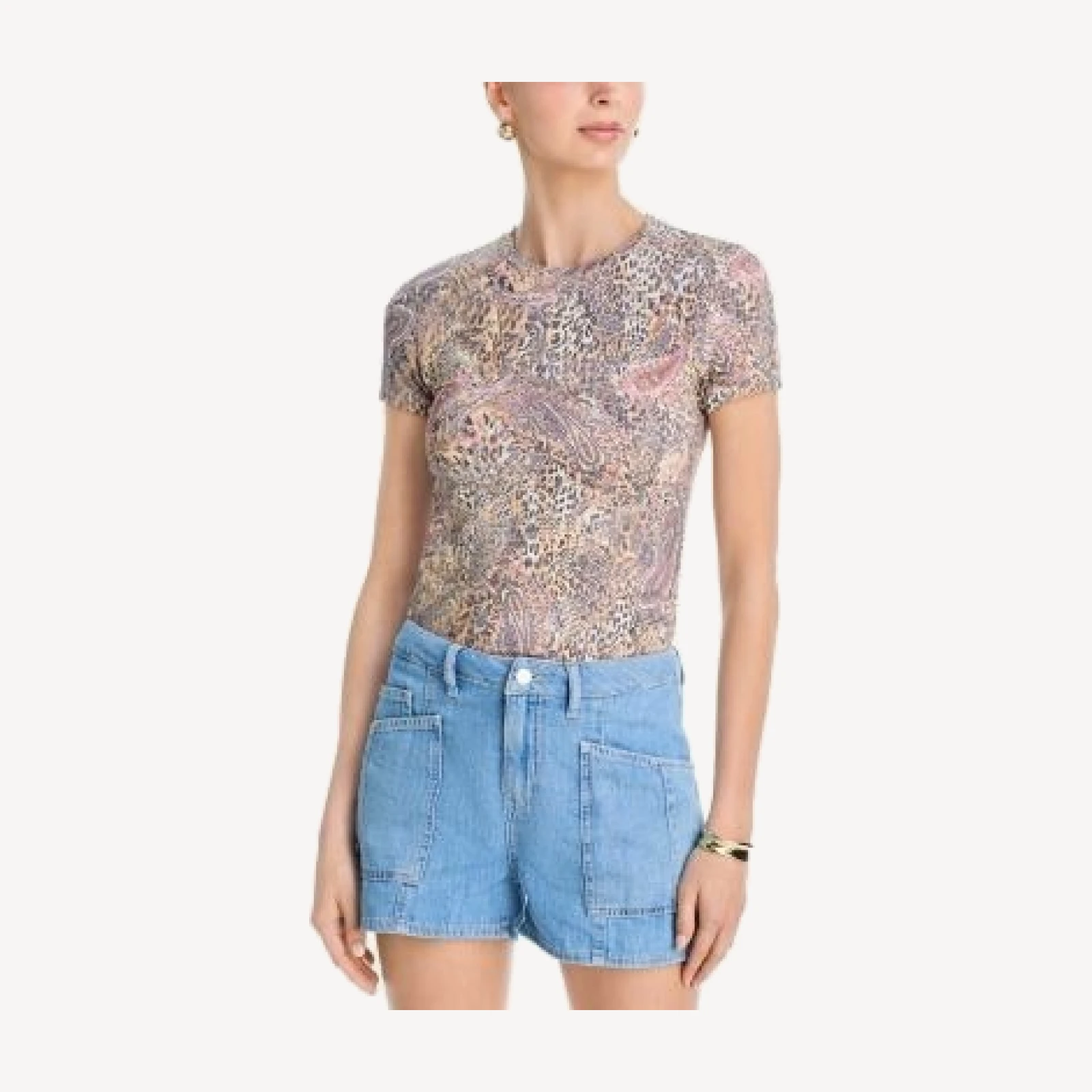 L'Agence Ressi Crewneck Graphic Print Tee