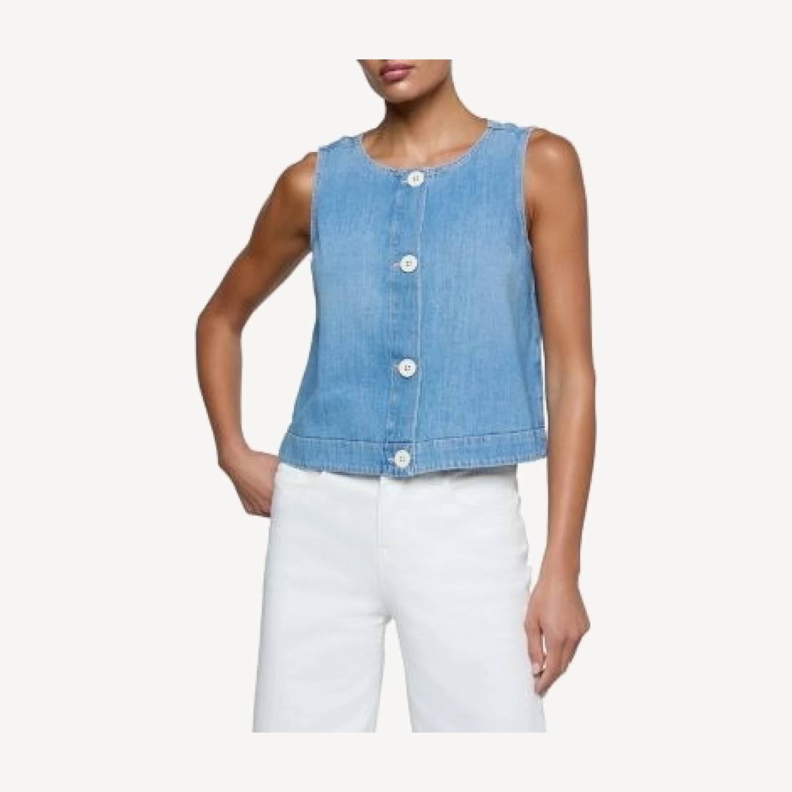 L'Agence Foster Sleeveless A Line Top