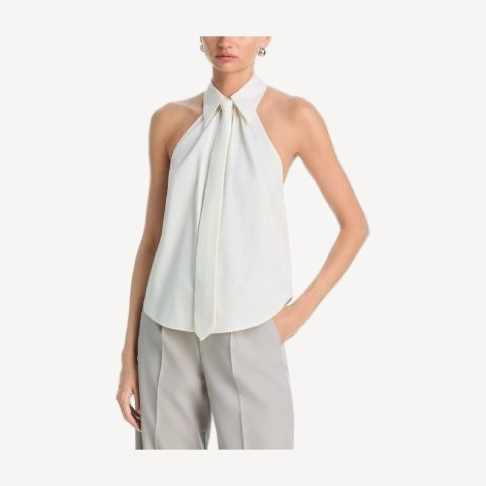L'Agence Wren Necktie Halter Top