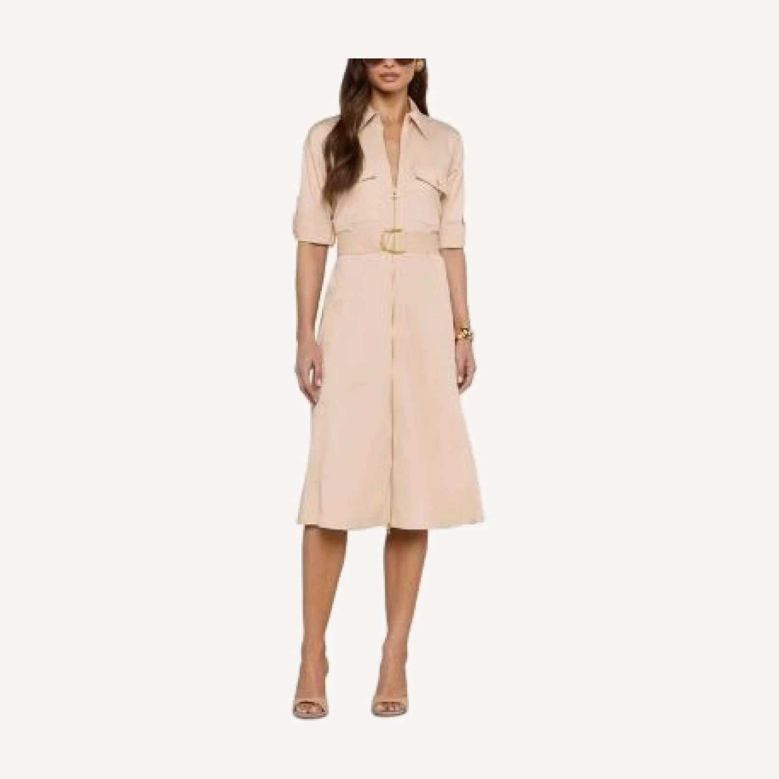 L'Agence Callen Midi Shirtdress