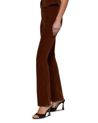 L'Agence Saffia High Rise Slim Straight Corduroy Jeans in Java