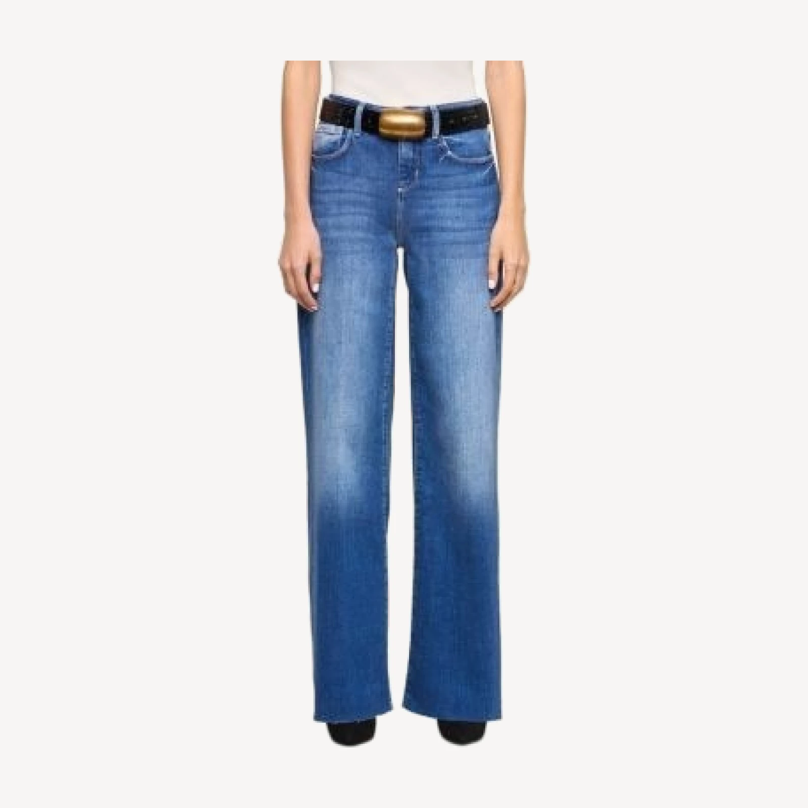 L'Agence Petites Scottie High Rise Wide Leg Jeans in Hasting