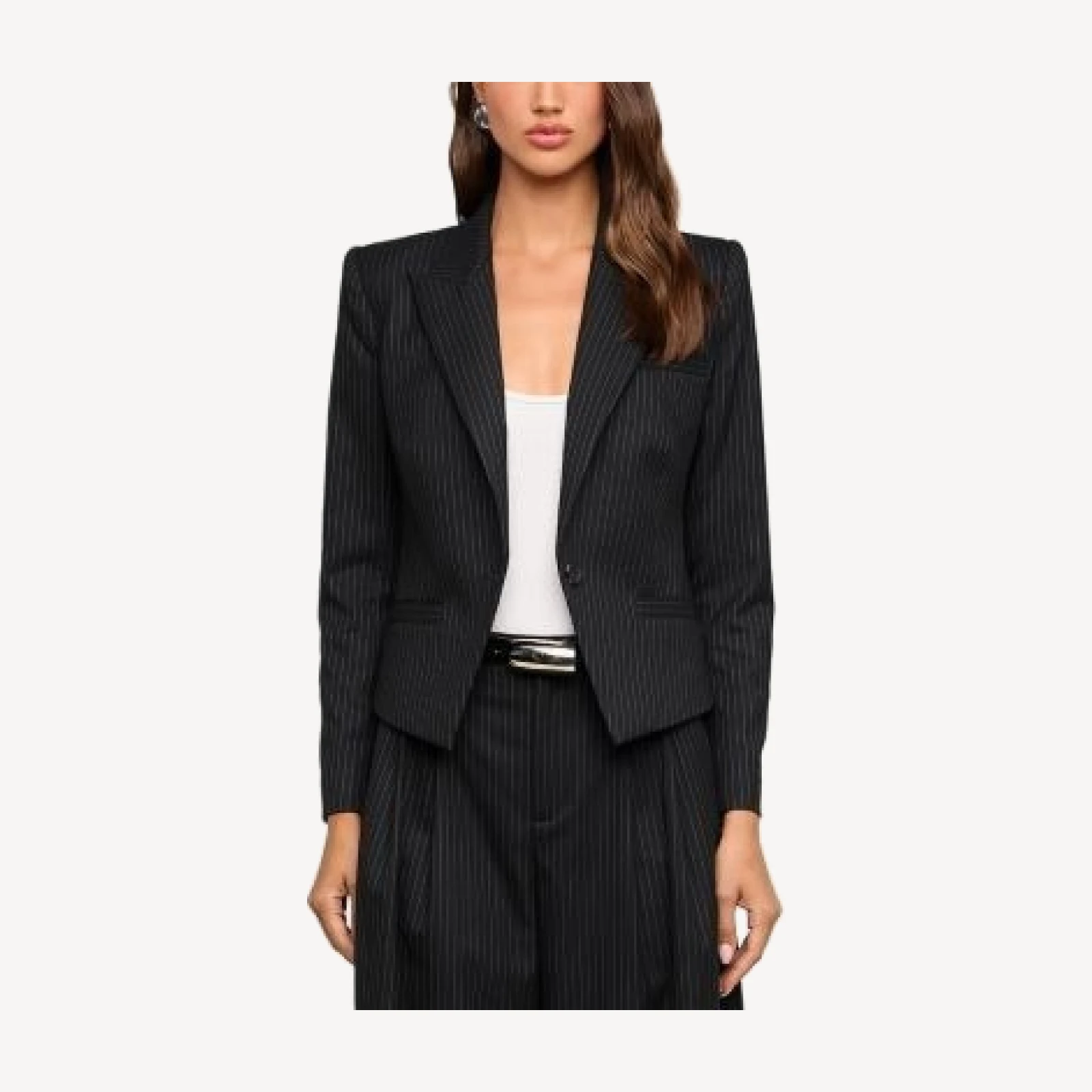 L'Agence Misa Cropped Single Breasted Blazer