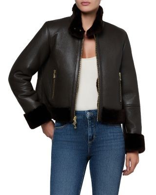 L'Agence Glacia Shearling Jacket