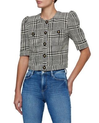 L'Agence Allegra Short Sleeve Crop Jacket