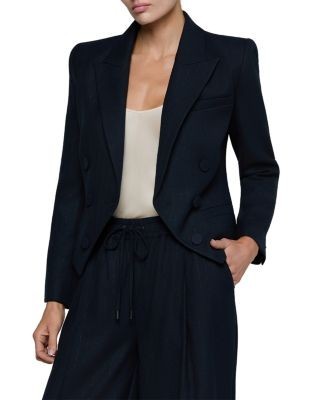L'Agence Risa Cropped Double Breasted Blazer