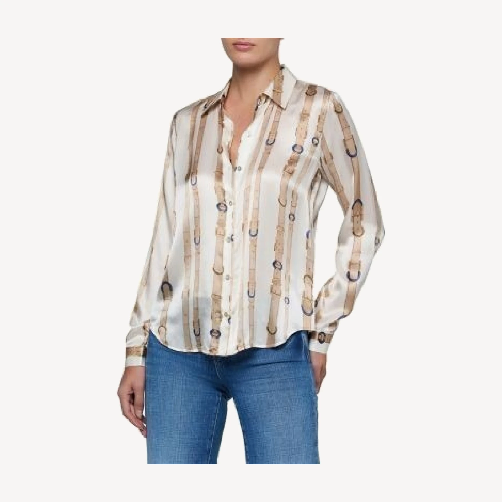 L'Agence Tyler Silk Long Sleeve Blouse