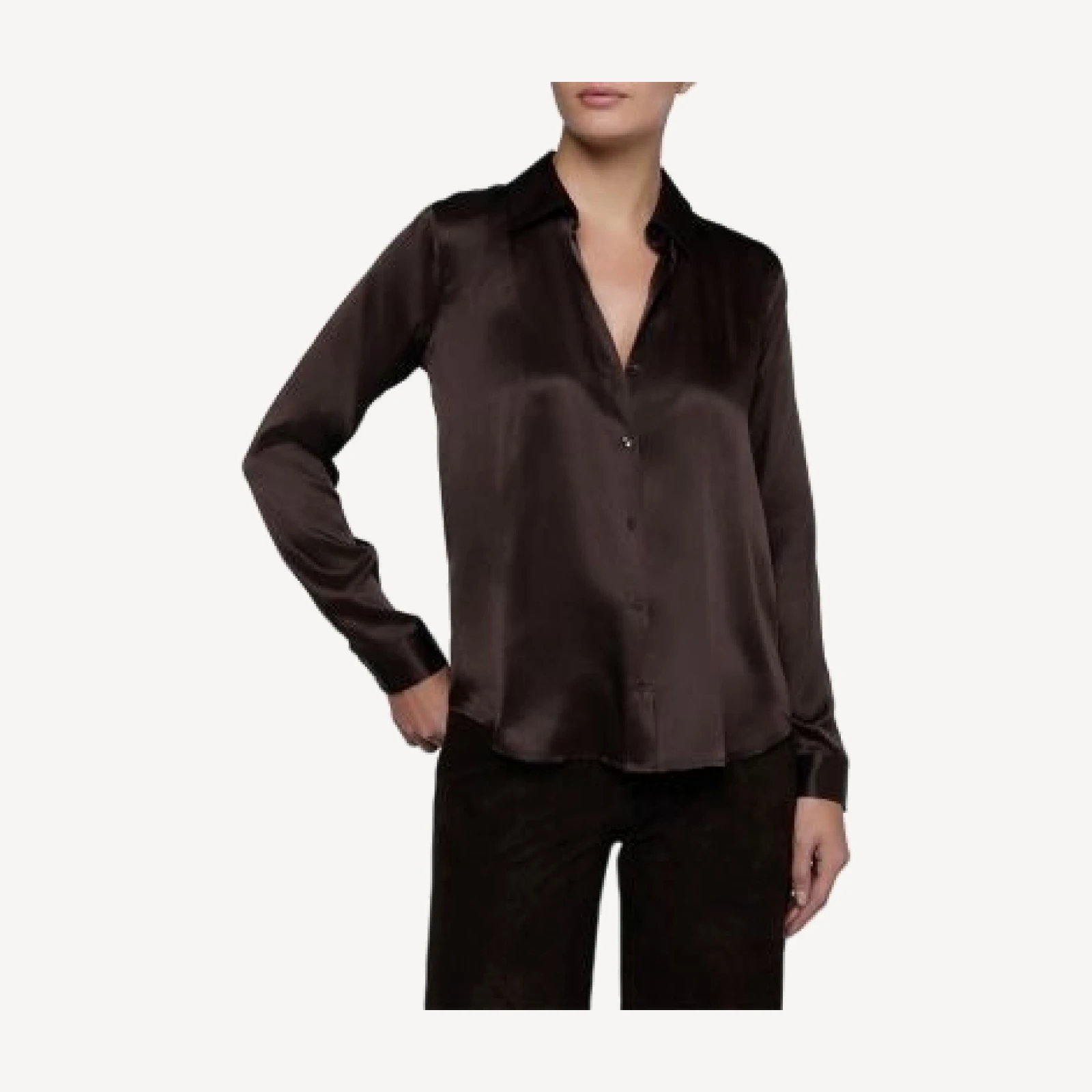 L'Agence Tyler Silk Button Front Blouse